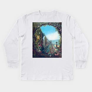 Landscape with sculpture garden Kids Long Sleeve T-Shirt